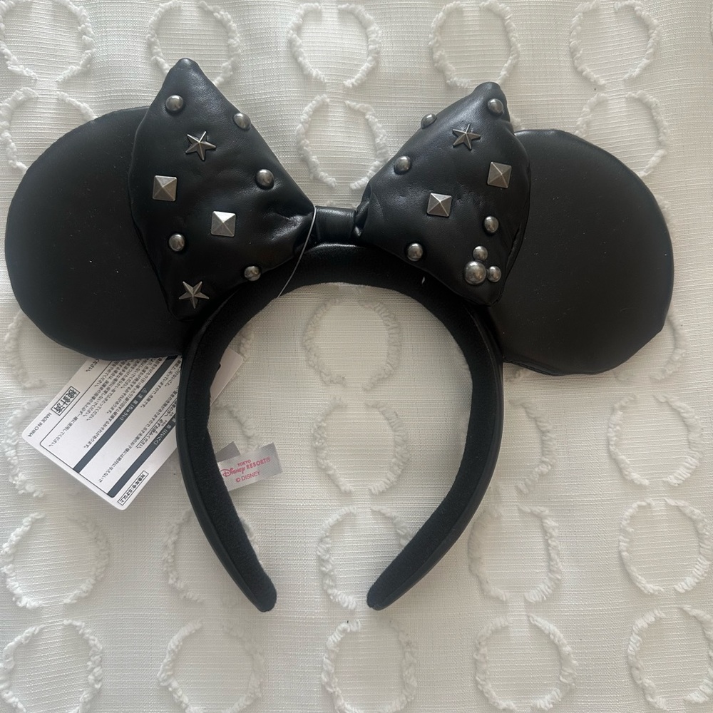 NEW - Faux leather studded Mouse Ears - Tokyo Disney Resort